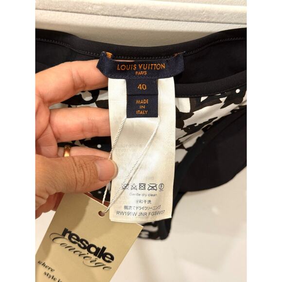 Louis Vuitton Pull On Low Rise Bikini Bottoms Monogram Black/White FR 40 / US 8 - Picture 3 of 4